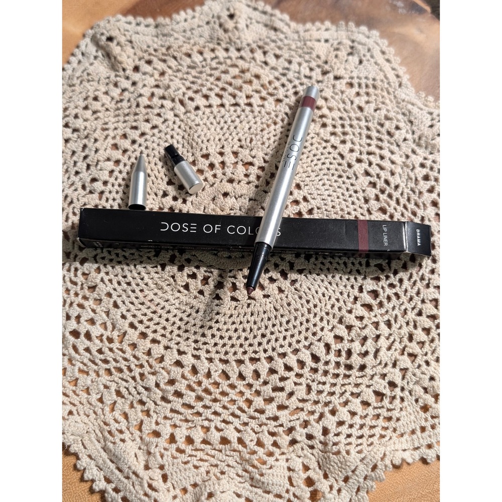 NEW Dose of Colors Lip Liner Drama Deep Wine Red Creamy Longwear Lip Pencil
